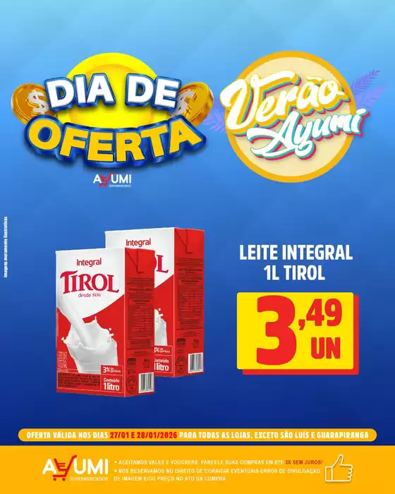 Catálogo Ayumi Supermercados em São Paulo | Nossas melhores ofertas para você | 2026-01-27T00:00:00.000Z - 2026-01-28T00:00:00.000Z