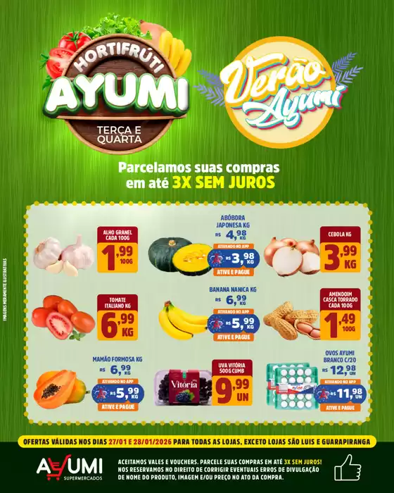 Catálogo Ayumi Supermercados em São Paulo | Ofertas exclusivas e pechinchas | 2026-01-27T00:00:00.000Z - 2026-01-28T00:00:00.000Z