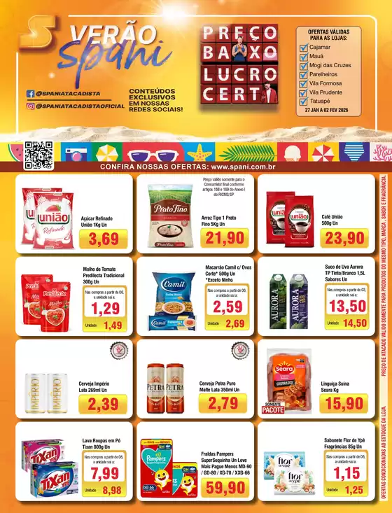 Catálogo Spani Atacadista em Rifaina | Jornal de Ofertas Verao GDE 27 01 a 02 02 | 2026-01-27T00:00:00.000Z - 2026-02-02T00:00:00.000Z