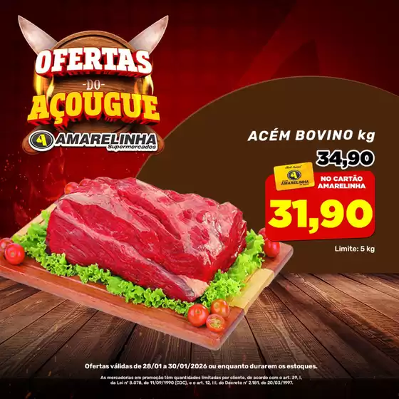 Catálogo Amarelinha Supermercados em Pelotas | Ofertas Do Açougue | 2026-01-28T00:00:00.000Z - 2026-01-30T00:00:00.000Z