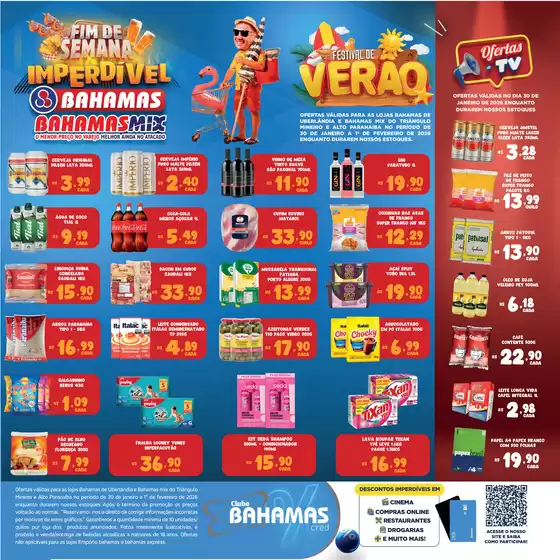 Catálogo Bahamas Supermercados em Cidreira | Fim de Semana Imperdível | 2026-01-30T00:00:00.000Z - 2026-02-01T00:00:00.000Z