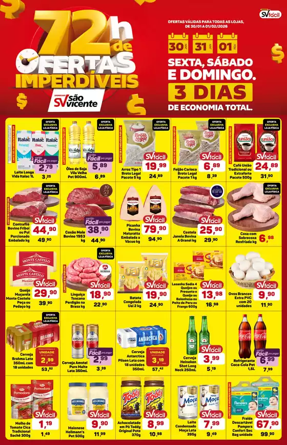 Catálogo Supermercados São Vicente em Santo André | Descubra ofertas atraentes | 2026-01-30T00:00:00.000Z - 2026-02-01T00:00:00.000Z