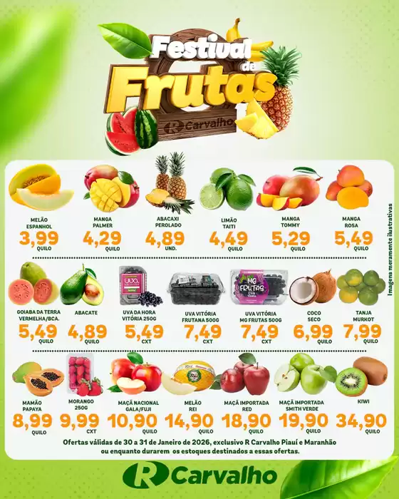Catálogo R Carvalho Supermercado em Formiga | Festival de Frutas | 2026-01-30T00:00:00.000Z - 2026-01-31T00:00:00.000Z