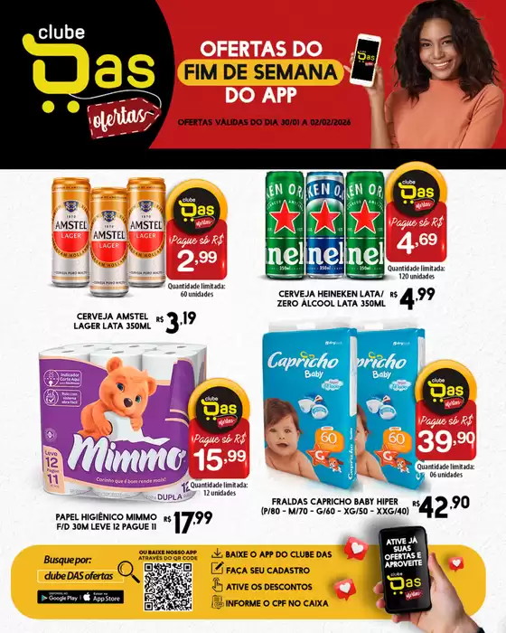 Catálogo Rede DAS em Joinville | Ofertas Do Fim De Semana Do App | 2026-01-30T00:00:00.000Z - 2026-02-02T00:00:00.000Z