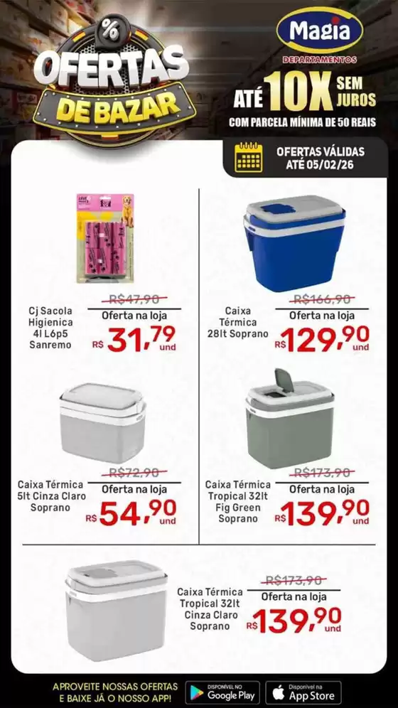 Catálogo Supermercados Magia em Joinville | OFERTAS DE BAZAR | 2026-01-30T00:00:00.000Z - 2026-02-05T00:00:00.000Z