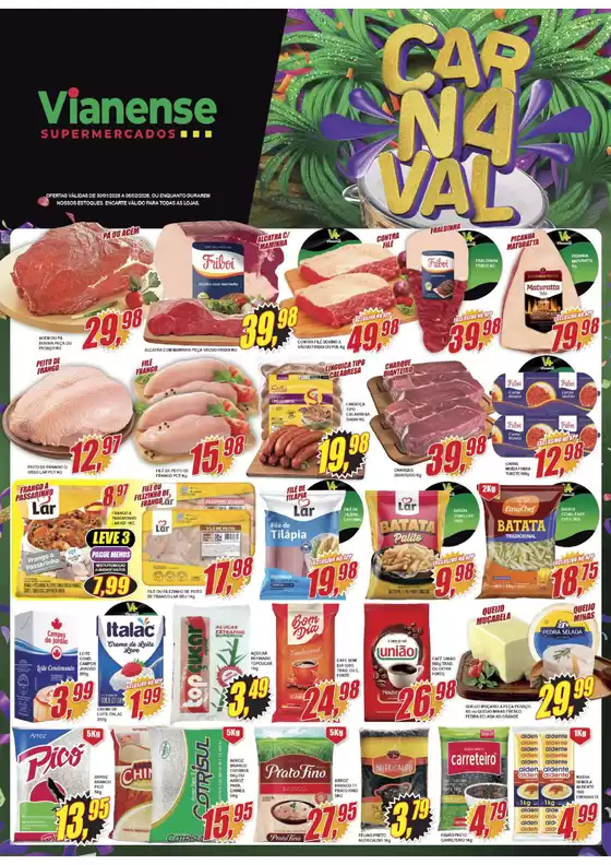 Catálogo Vianense Supermercados em Nova Lima | Carnaval Ofertas | 2026-01-30T00:00:00.000Z - 2026-02-05T00:00:00.000Z