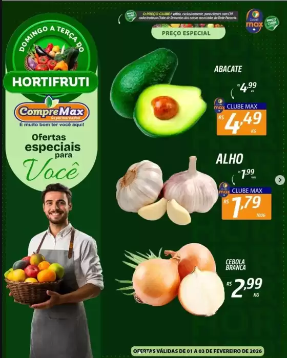 Catálogo CompreMax em Santo André | Hortifruti | 2026-02-02T00:00:00.000Z - 2026-02-03T00:00:00.000Z