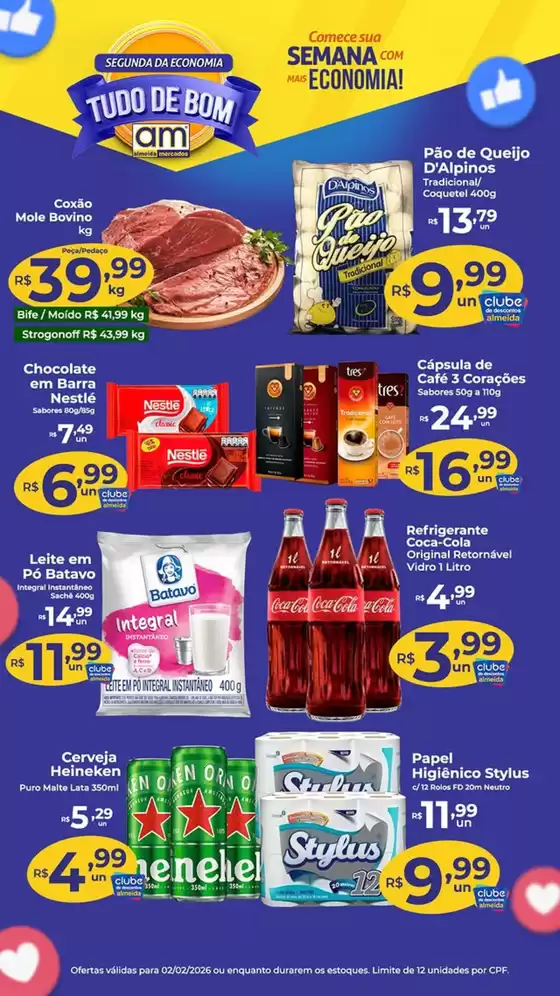 Catálogo Almeida Mercados em Santo André | Segunda Da Economia | 2026-02-02T00:00:00.000Z - 2026-02-02T00:00:00.000Z