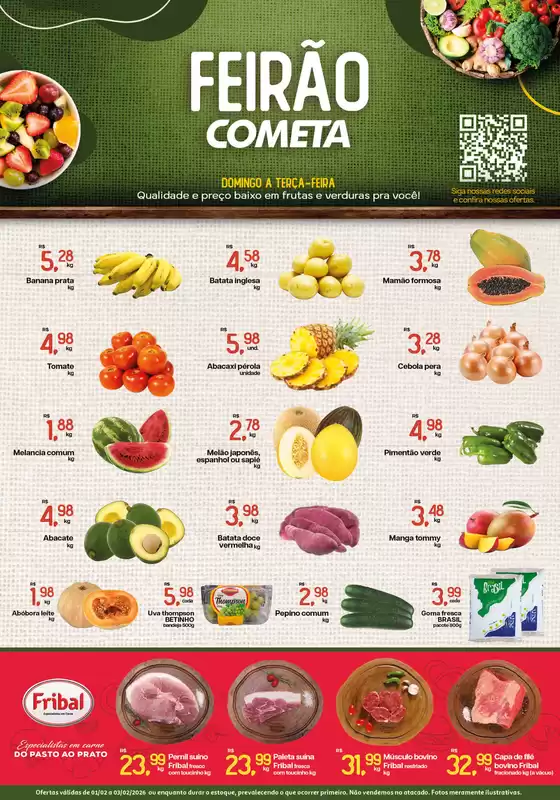 Catálogo Cometa Supermercados em Mário Campos | Feirão Cometa | 2026-02-02T00:00:00.000Z - 2026-02-03T00:00:00.000Z