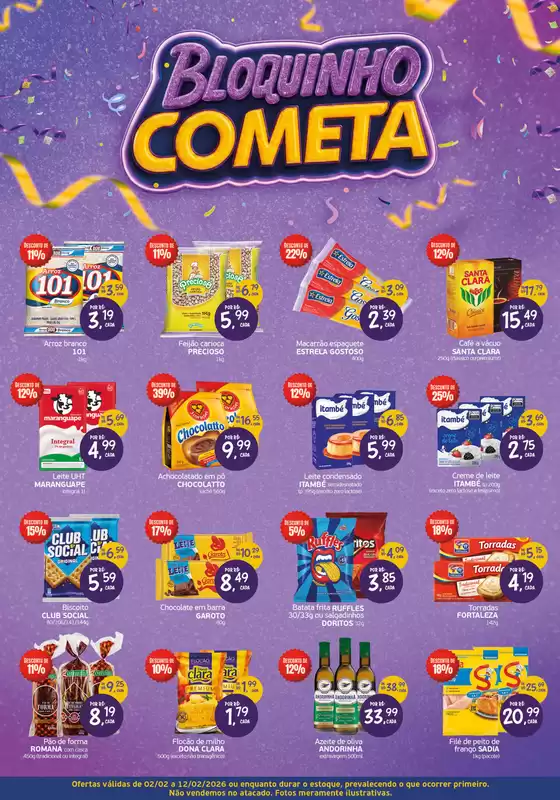 Catálogo Cometa Supermercados em Mário Campos | BLOQUINHO COMETA | 2026-02-02T00:00:00.000Z - 2026-02-12T00:00:00.000Z