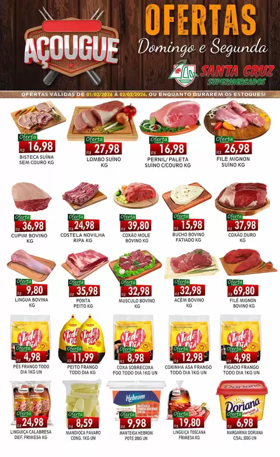 Catálogo Santa Cruz Supermercados em Mário Campos | Ofertas Do Açougue | 2026-02-02T00:00:00.000Z - 2026-02-02T00:00:00.000Z
