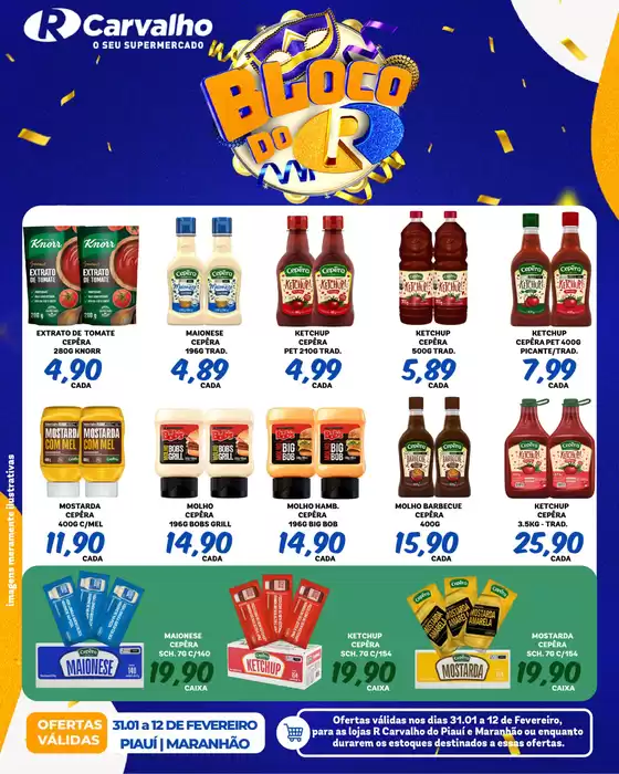 Catálogo R Carvalho Supermercado em Mário Campos | Bloco do R | 2026-02-02T00:00:00.000Z - 2026-02-12T00:00:00.000Z
