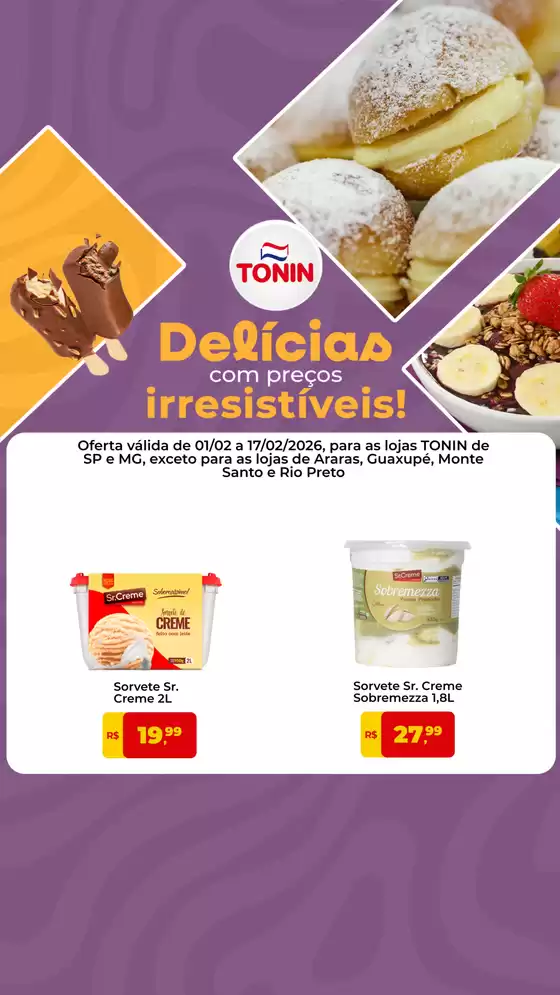 Catálogo Tonin Superatacado em Mário Campos | Ofertas Sorvetes | 2026-02-02T00:00:00.000Z - 2026-02-17T00:00:00.000Z