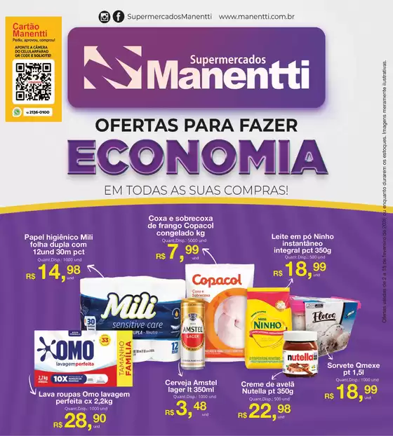 Catálogo Supermercados Manentti em Curitiba | Ofertas Para Fazer Economia | 2026-02-02T00:00:00.000Z - 2026-02-15T00:00:00.000Z