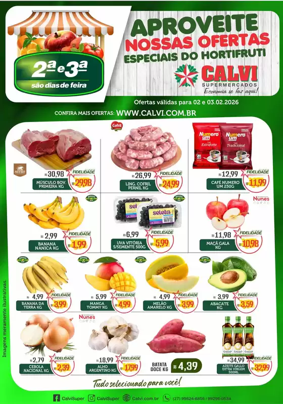 Catálogo Calvi Supermercados em Simão Dias | ESPECIAIS DO HORTIFRUTI | 2026-02-02T00:00:00.000Z - 2026-02-03T00:00:00.000Z