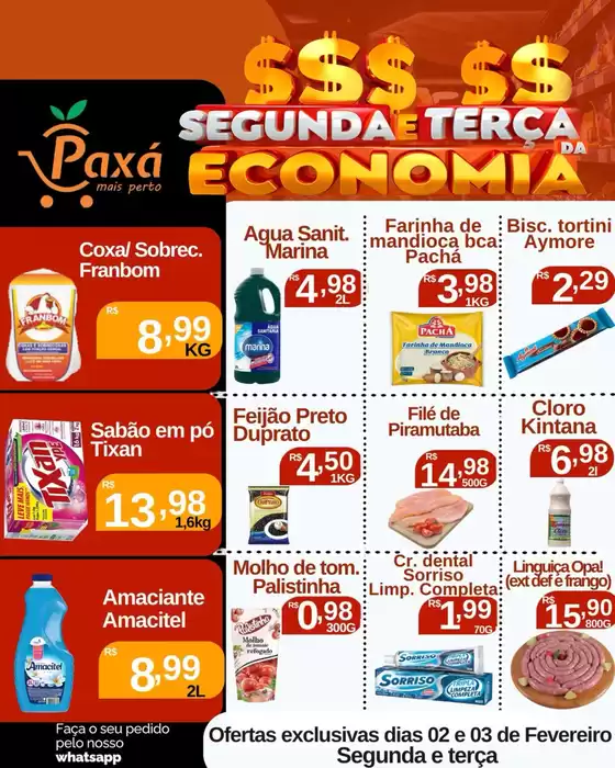 Catálogo Paxá Supermercados em Itapema | Segunda E Terça Da Economia | 2026-02-02T00:00:00.000Z - 2026-02-03T00:00:00.000Z
