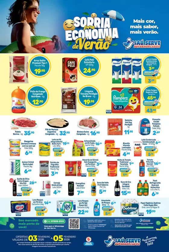 Catálogo Supermercados Jaù Serve em Victor Graeff | SORRIA ECONOIVIA DE Verao | 2026-02-03T00:00:00.000Z - 2026-02-05T00:00:00.000Z