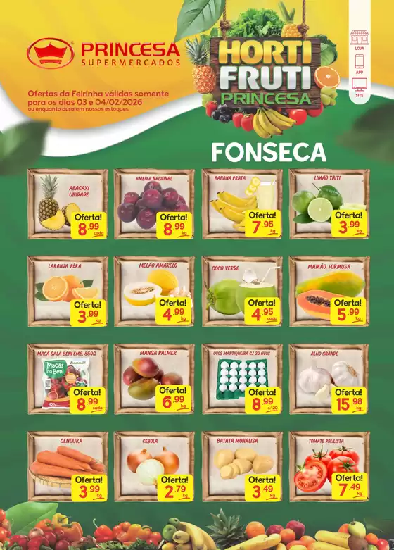 Catálogo Princesa Supermercados em São Bernardo do Campo | Feirinha Fonseca - 03 e 04/02 | 2026-02-03T00:00:00.000Z - 2026-02-04T00:00:00.000Z