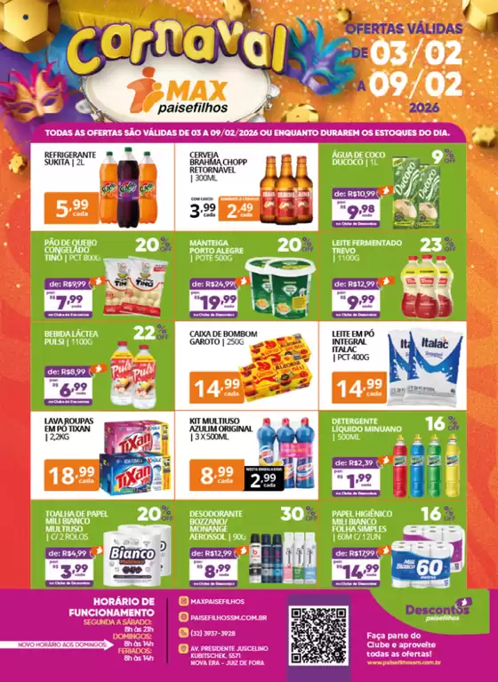 Catálogo Pais e Filhos Supermercados em Santa Maria de Itabira | Ótima oferta para caçadores de pechinchas | 2026-02-03T00:00:00.000Z - 2026-02-09T00:00:00.000Z