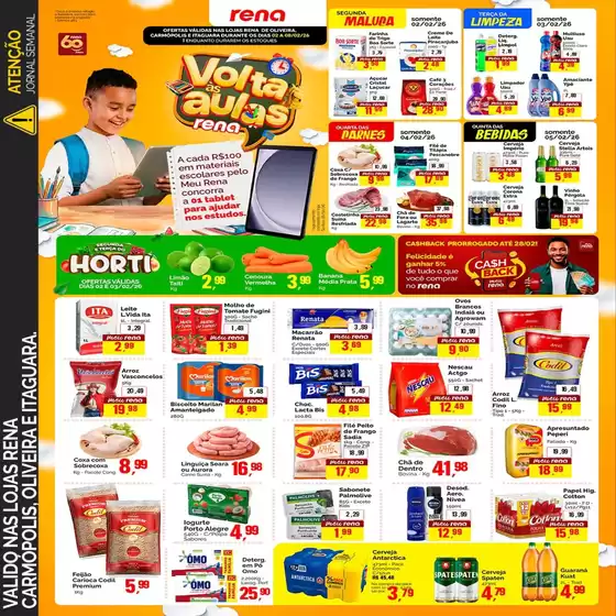 Catálogo Supermercados Rena em Pinheiro | Volta Às Aulas | 2026-02-03T00:00:00.000Z - 2026-02-08T00:00:00.000Z