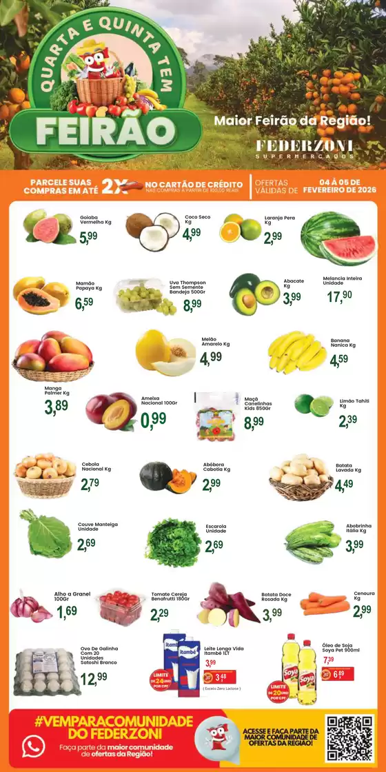Catálogo Federzoni Supermercados | Feirão  | 2026-02-04T00:00:00.000Z - 2026-02-05T00:00:00.000Z
