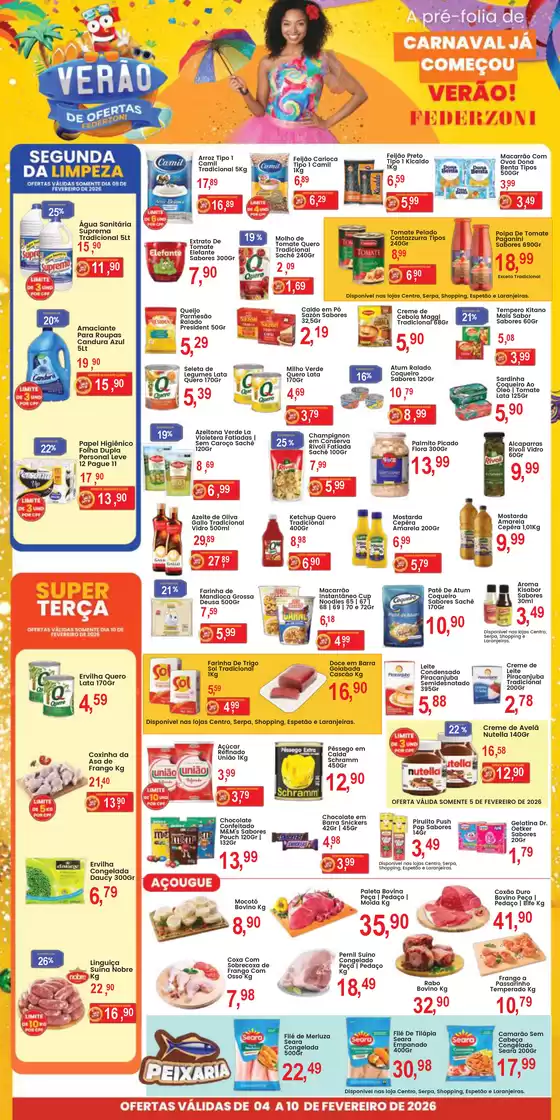 Catálogo Federzoni Supermercados | Verão De Ofertas | 2026-02-04T00:00:00.000Z - 2026-02-10T00:00:00.000Z