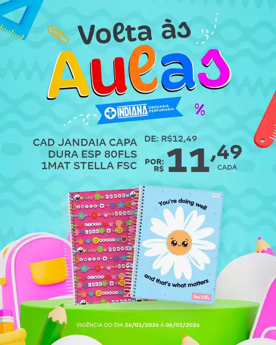 Catálogo Farmácia Indiana em Cidreira | Volta as aulas ! | 2026-02-04T00:00:00.000Z - 2026-02-06T00:00:00.000Z