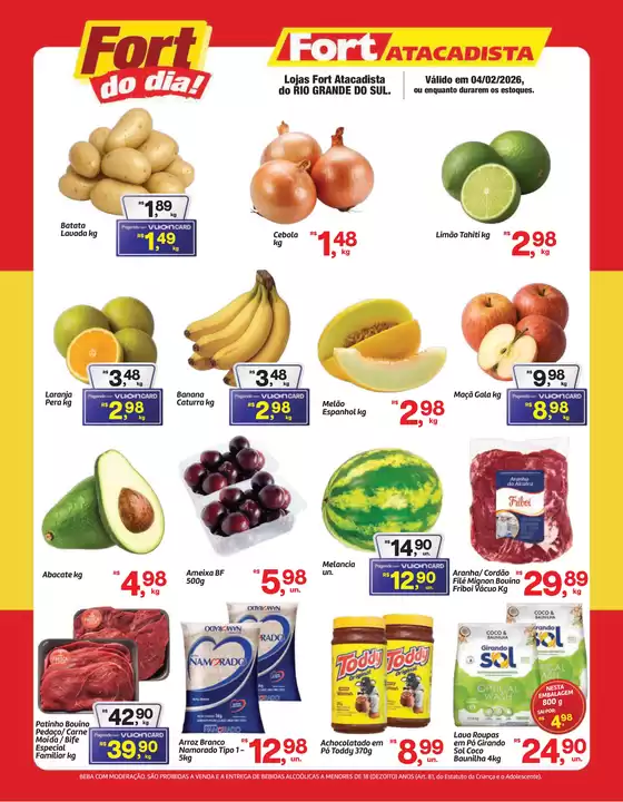 Catálogo Fort Atacadista em Teixeiras | RS Card 4ª FLV 04 FEV 26 | 2026-02-04T00:00:00.000Z - 2026-02-04T00:00:00.000Z