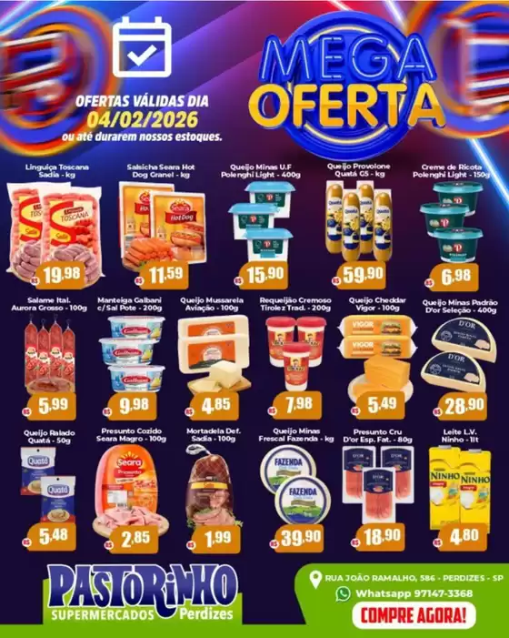 Catálogo Supermercado Pastorinho em Machado | Ofertas especiais para você | 2026-02-04T00:00:00.000Z - 2026-02-04T00:00:00.000Z