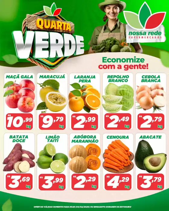 Catálogo Nossa Rede Supermercados em Cotia | Quarta Verde | 2026-02-04T00:00:00.000Z - 2026-02-04T00:00:00.000Z