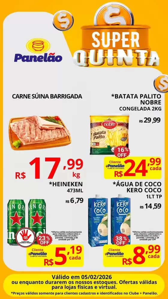 Catálogo Panelão Supermercados em Sebastianópolis do Sul | Super Quinta  | 2026-02-05T00:00:00.000Z - 2026-02-05T00:00:00.000Z