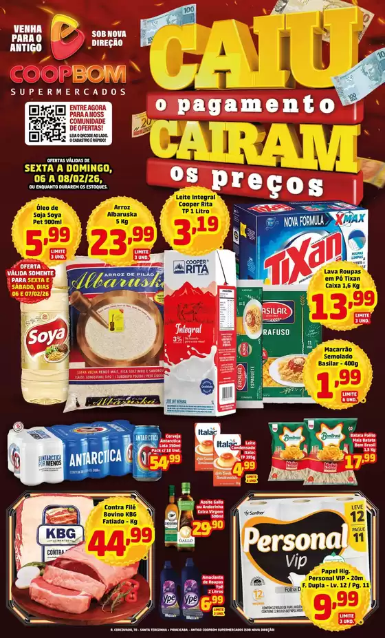 Catálogo CoopBom em Blumenau | CAIU O PAGAMENTO, CAÍRAM OS PREÇOS | 2026-02-06T00:00:00.000Z - 2026-02-08T00:00:00.000Z