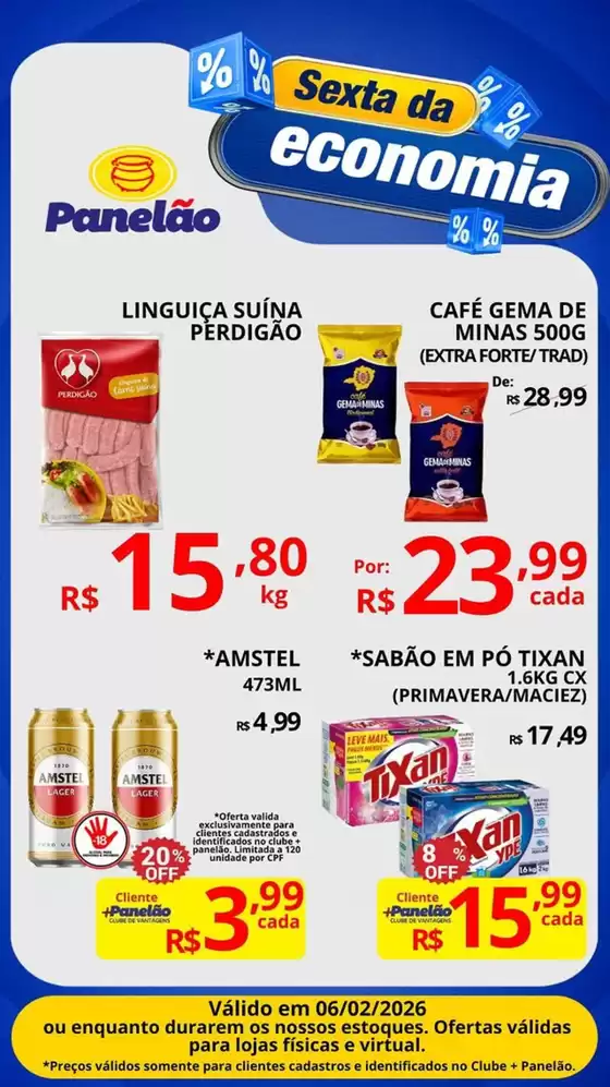 Catálogo Panelão Supermercados em Nossa Senhora do Socorro | Sexta da economia | 2026-02-06T00:00:00.000Z - 2026-02-06T00:00:00.000Z