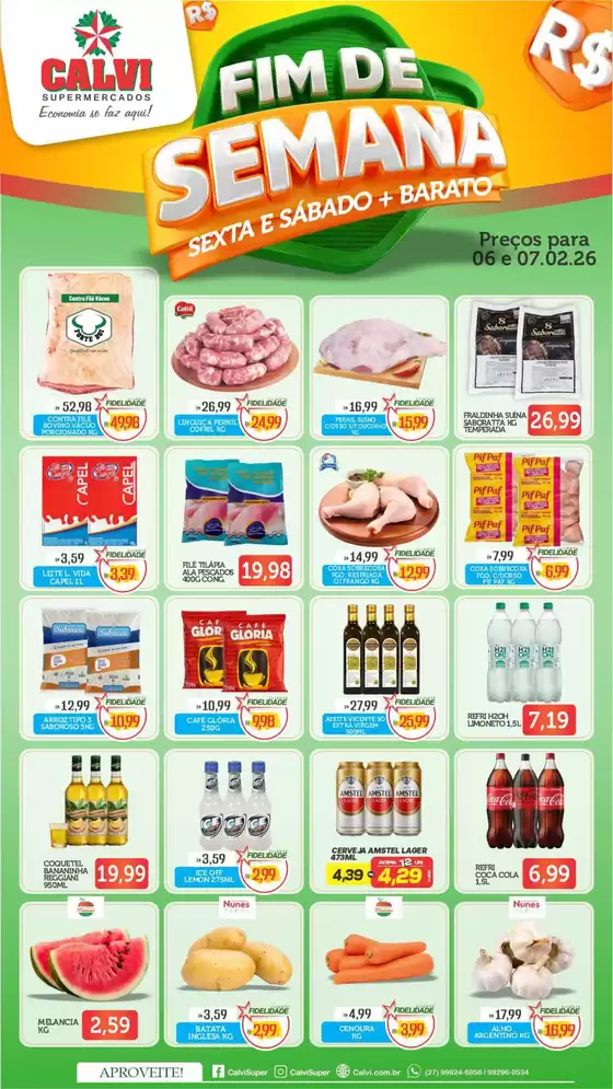 Catálogo Calvi Supermercados em Rio de Janeiro | Fim De Semana | 2026-02-06T00:00:00.000Z - 2026-02-07T00:00:00.000Z