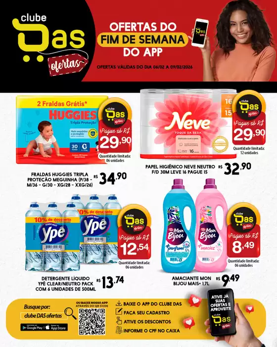 Catálogo Rede DAS em Rio de Janeiro | Ofertas Do Fim De Semana Do App | 2026-02-06T00:00:00.000Z - 2026-02-09T00:00:00.000Z