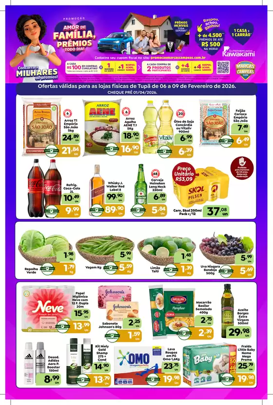 Catálogo Supermercados Kawakami em Santo André | Ofertas - Tupã | 2026-02-06T00:00:00.000Z - 2026-02-09T00:00:00.000Z
