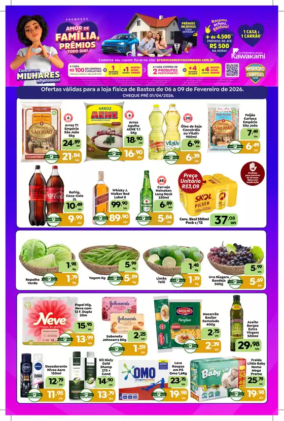 Catálogo Supermercados Kawakami em Santo André | Ofertas - Bastos | 2026-02-06T00:00:00.000Z - 2026-02-09T00:00:00.000Z