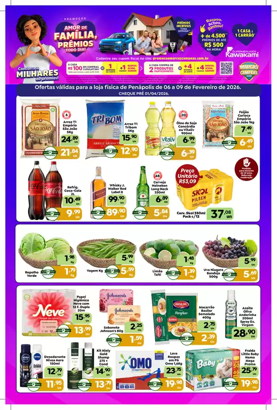 Catálogo Supermercados Kawakami em Barra dos Coqueiros | Ofertas - Penápolis | 2026-02-06T00:00:00.000Z - 2026-02-09T00:00:00.000Z