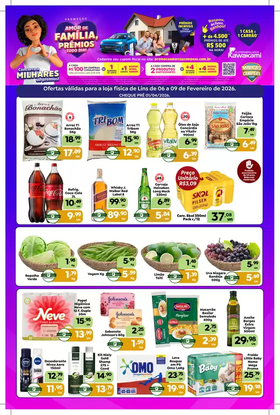 Catálogo Supermercados Kawakami em Barra dos Coqueiros | Ofertas - Lins | 2026-02-06T00:00:00.000Z - 2026-02-09T00:00:00.000Z