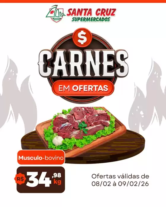 Catálogo Santa Cruz Supermercados | Carnes em Ofertas  | 2026-02-09T00:00:00.000Z - 2026-02-09T00:00:00.000Z