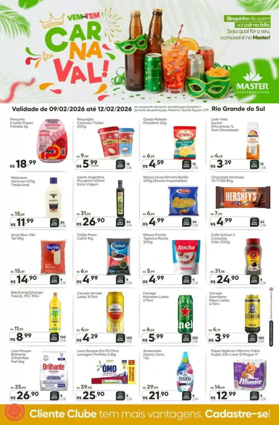 Catálogo Master Supermercados | Carnaval | 2026-02-09T00:00:00.000Z - 2026-02-12T00:00:00.000Z