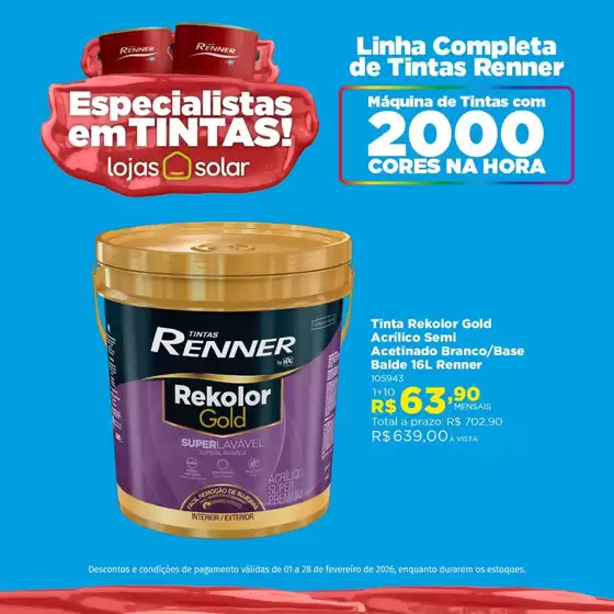 Catálogo Lojas Solar em Cerro Grande do Sul | Ofertas para caçadores de pechinchas | 2026-02-01T00:00:00.000Z - 2026-02-28T00:00:00.000Z