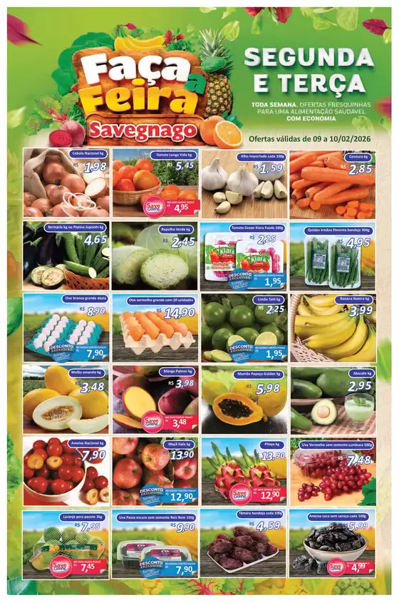 Catálogo Supermercado Savegnago | Ofertas do Savegnago Bebedouro | 2026-02-09T00:00:00.000Z - 2026-02-10T00:00:00.000Z