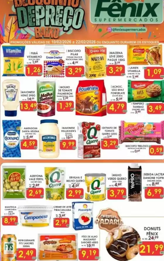 Catálogo Fênix Supermercados em Rio Claro | BLOQUINHO DE PRECO BAIXO | 2026-02-10T00:00:00.000Z - 2026-02-22T00:00:00.000Z