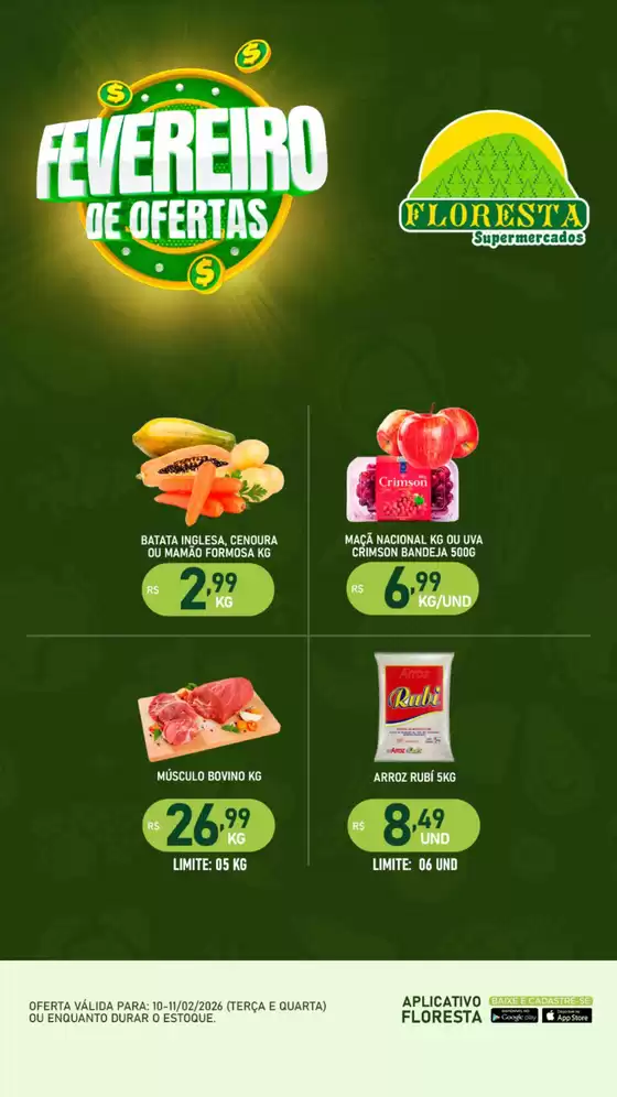 Catálogo Floresta Supermercados em Itu | Fevereiro De Ofertas | 2026-02-10T00:00:00.000Z - 2026-02-11T00:00:00.000Z