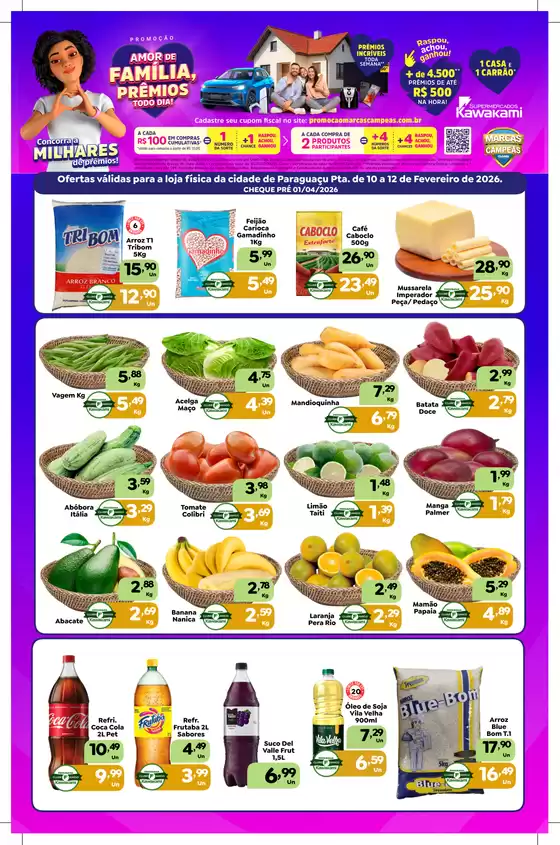Catálogo Supermercados Kawakami em Rio Branco | Ofertas - Paraguaçu Paulista | 2026-02-10T00:00:00.000Z - 2026-02-12T00:00:00.000Z