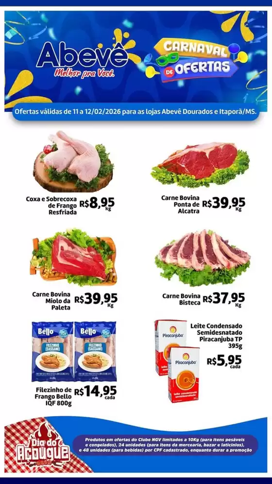 Catálogo Abevê Supermercados em Belo Horizonte | Carnaval De Ofertas | 2026-02-11T00:00:00.000Z - 2026-02-12T00:00:00.000Z