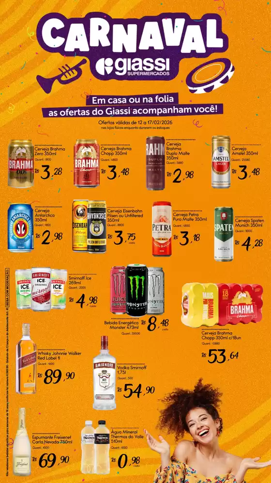 Catálogo Giassi Supermercados em Santo André | Carnaval | 2026-02-12T00:00:00.000Z - 2026-02-17T00:00:00.000Z