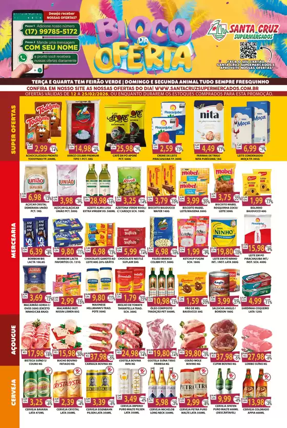 Catálogo Santa Cruz Supermercados em Santo André | Bloco de Ofertas | 2026-02-12T00:00:00.000Z - 2026-02-25T00:00:00.000Z