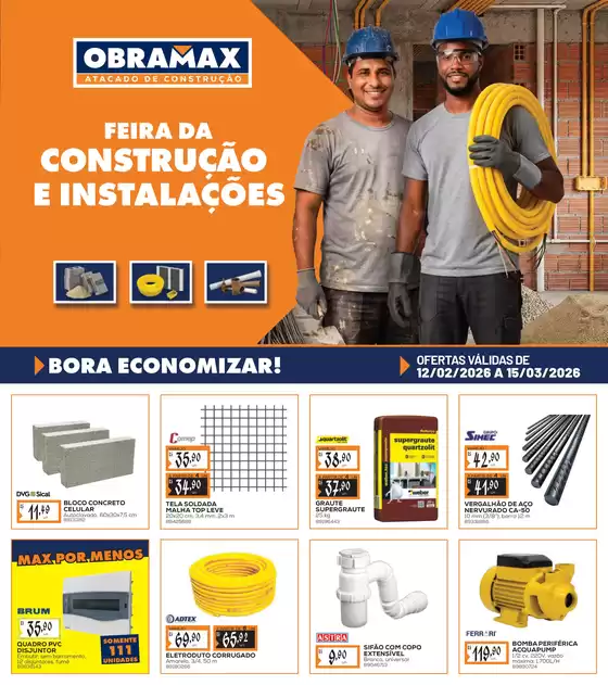 Catálogo Obramax em Guarulhos | Pechinchas e ofertas atuais | 2026-02-12T00:00:00.000Z - 2026-03-15T00:00:00.000Z